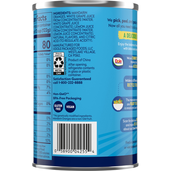 Dole No Sugar Added Mandarin Oranges