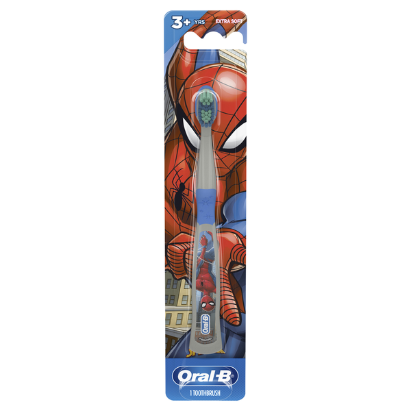 Oral-B Manual featuring Marvel's Spiderman, Soft Bristles, for Children and Toddlers