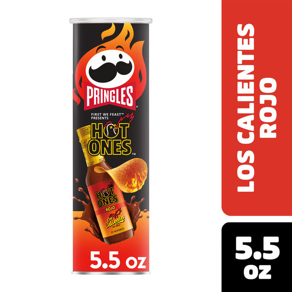Pringles Rojo Potato Crisps Chips, Lunch Snacks, 5.5 oz