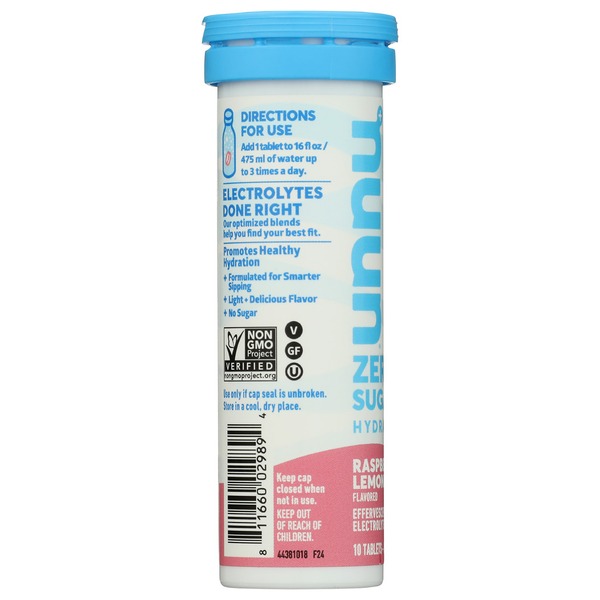Nuun Zero Rspbrrylmnade Tab 6(8X10)Ct Us
