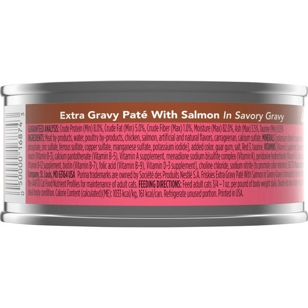 Purina Friskies Gravy Pate Wet Cat Food, Extra Gravy Pate With Salmon in Savory Gravy