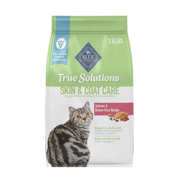 Blue Buffalo True Solutions Perfect Skin & Coat Natural Adult Dry Cat Food, Salmon