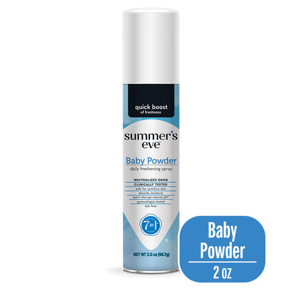 Summer's Eve Feminine Deodorant Freshening Spray, Baby Powder