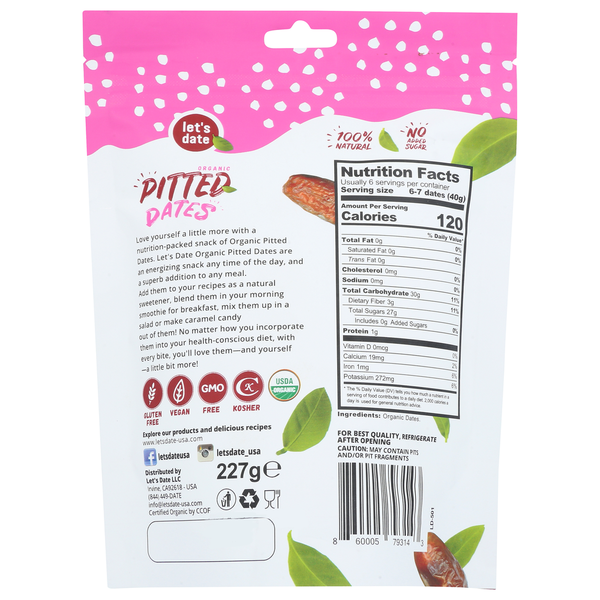 Let's Date Organic Pitted Dates