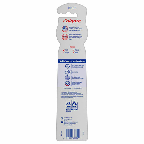 Colgate 360 Soft Toothbrushes Pack with Tongue Cleaner