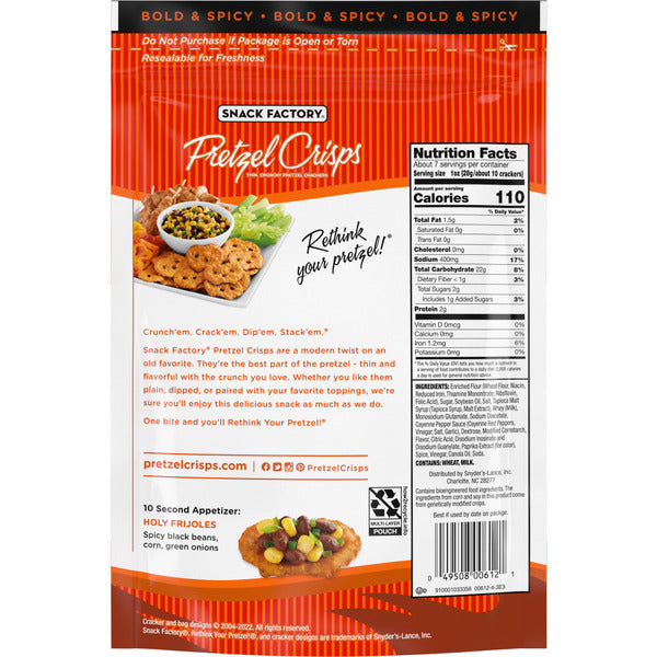 Snack Factory  Buffalo Wing Pretzel Crisps