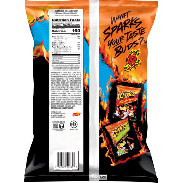 Cheetos Puffs Cheese Flavored Snacks Flamin' Hot Flavored