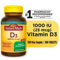 Nature Made Vitamin D3 1000 IU (25 mcg) Tablets️