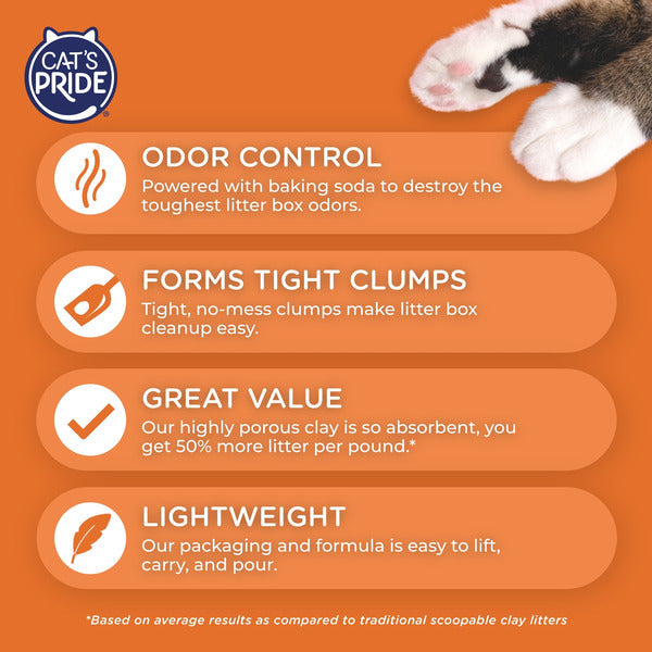 Cat's Pride Lightweight Clumping Litter: Baking Soda, Scented