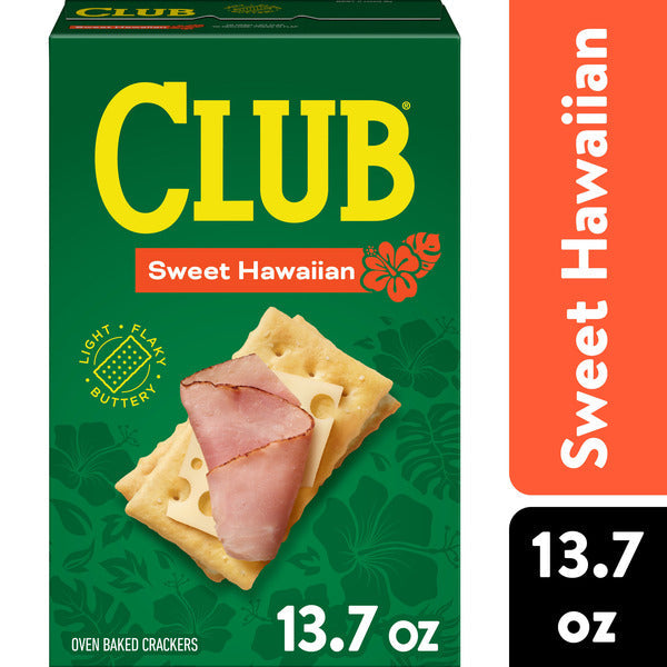 Club Sweet Hawaiian Crackers, Lunch Snacks, 13.7 oz