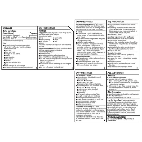 Advil Allergy and Congestion Relief Medicine