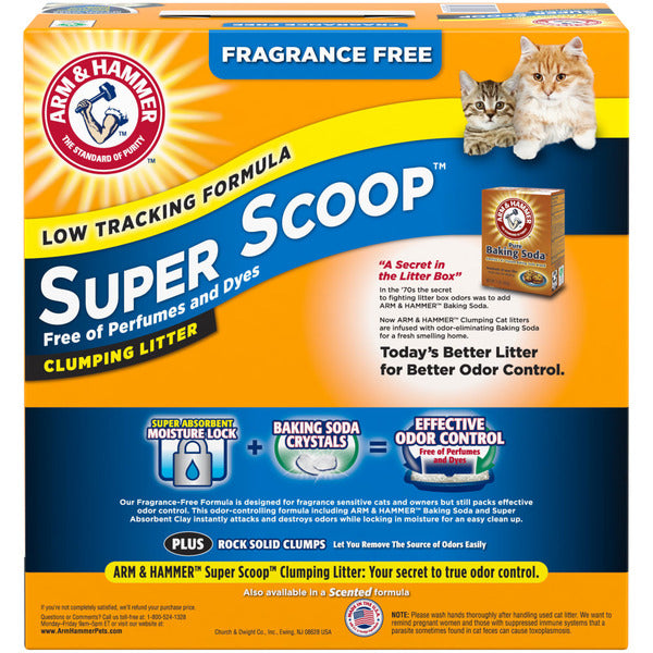 Arm & Hammer Super Scoop Fragrance Free Clumping Clay Cat Litter