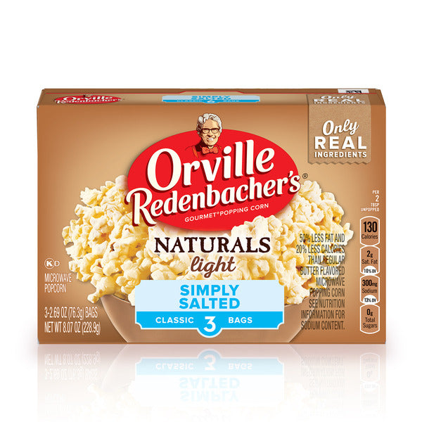 Orville Redenbacher Naturals Light Simply Salted Microwave Popcorn, Microwave Popcorn