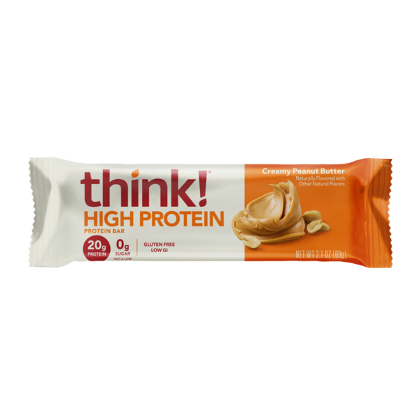 think! High Protein Bar, 20g Protein, Creamy Peanut Butter