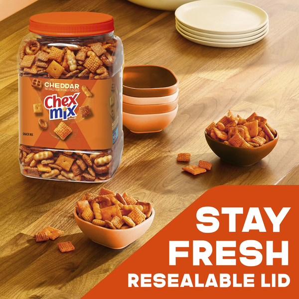 Chex Mix Cheddar Snack Mix Tub