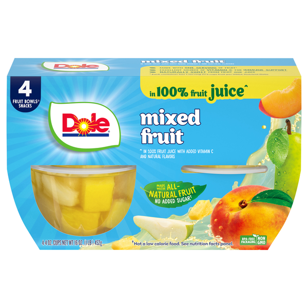 Dole Mixed Fruit, in 100% Fruit Juice
