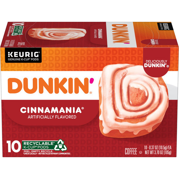 Dunkin' Cinnamania Coffee, 10 K-Cup Pods for Keurig Coffee Makers