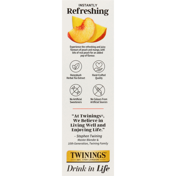 Twinings Refreshers Instant Beverage Peach Mango Herbal Tea
