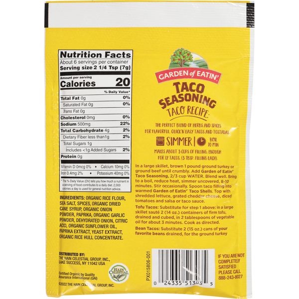 Garden of Eatin' Taco Seasoning