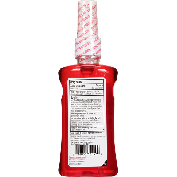 TopCare Sore Throat Spray, Sugar Free, Natural Cherry Flavor