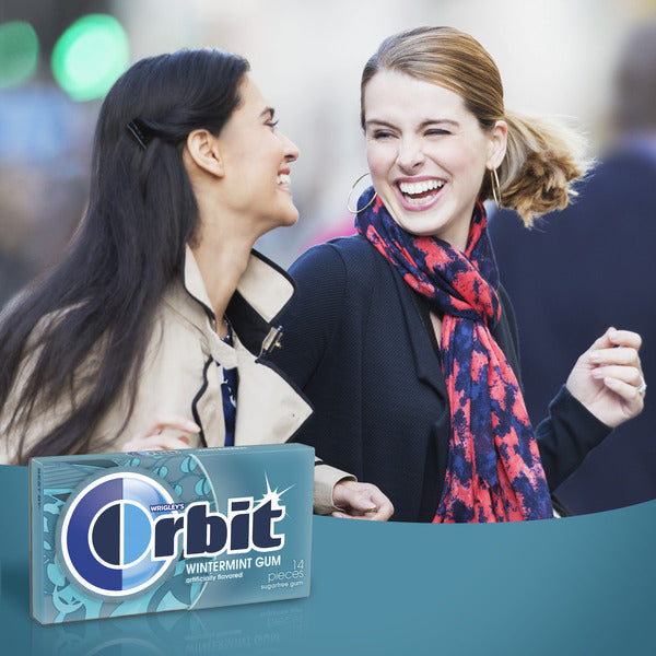 Orbit Gum Wintermint Sugar Free Chewing Gum Single Pack