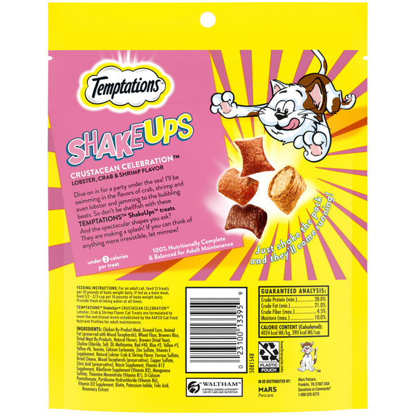 TEMPTATIONS Shakeups Crunchy and Soft Cat Treats, Crustacean Celebration Flavor
