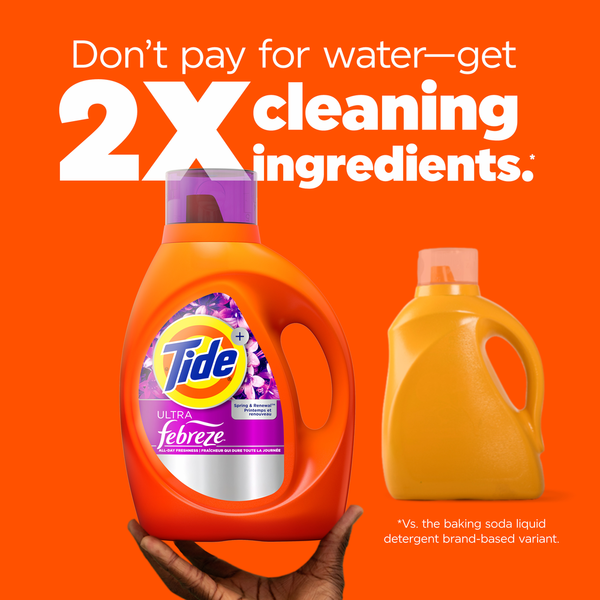 Tide Ultra Febreze Liquid Laundry Detergent, Spring and Renewal scent, 83 Loads