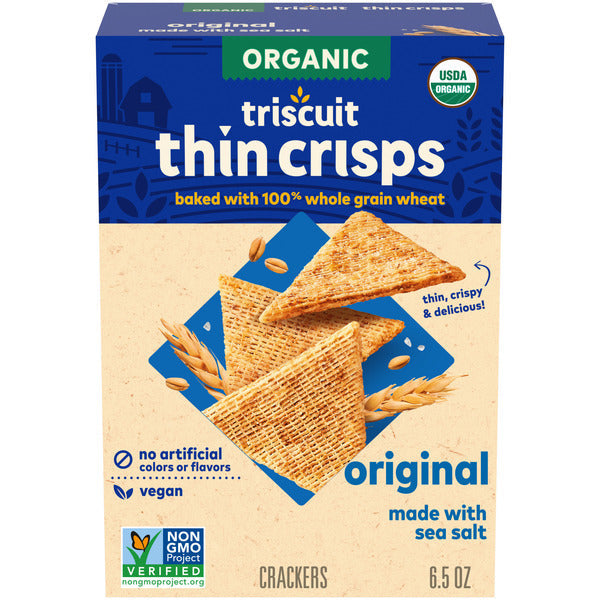 TRISCUIT Organic Original Thin Crisps Crackers