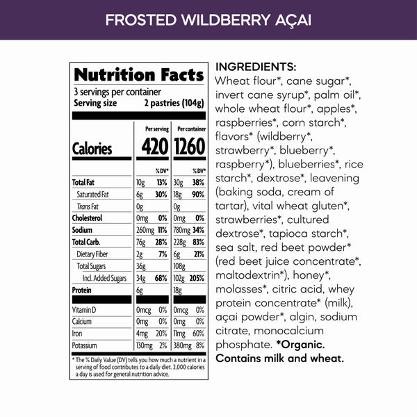 Nature's Path Organic Frosted Wildberry Acai Toaster Pastries