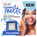 Olay Cleansing Melts + Hyaluronic Face Cleanser, Water-Activated Face Wash