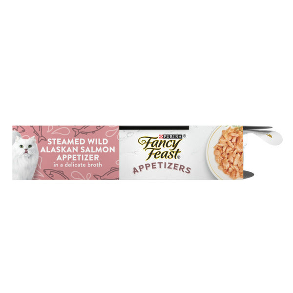 Purina Fancy Feast Appetizers Lickable Grain Free Wet Cat Food Topper Wild Alaskan Salmon Appetizer