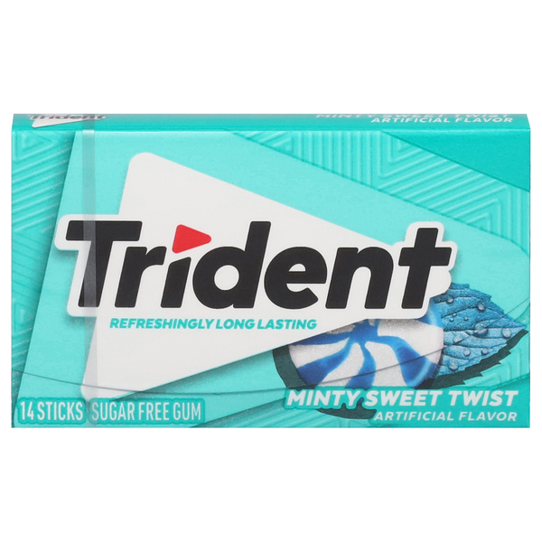 Trident Gum, Sugar Free, Minty Sweet Twist