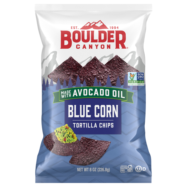 Boulder Canyon Tortilla Chips, Blue Corn