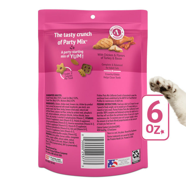 Purina Friskies Cat Treats, Party Mix California Crunch With Chicken
