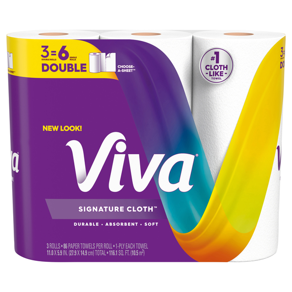 Viva 1-Ply Choose-A-Sheet Double Rolls Paper Towels