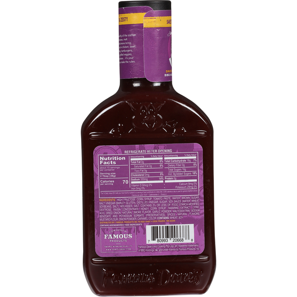 Famous Dave's BBQ Sauce, Sweet & Zesty, Mild