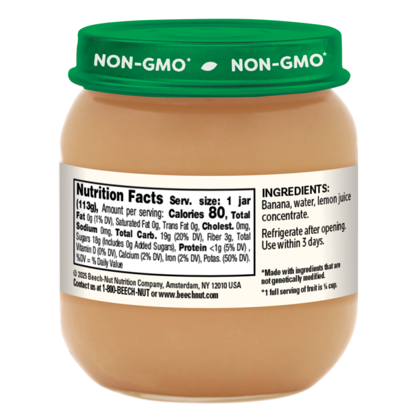Beech-Nut Stage 2 Baby Food, Banana, 4 oz Jar