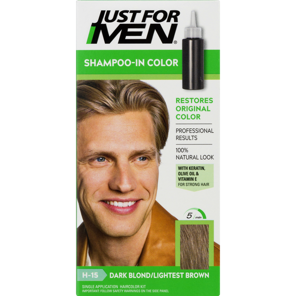 Just For Men Shampoo-In Color, Dark Blond/Lightest Brown H-15