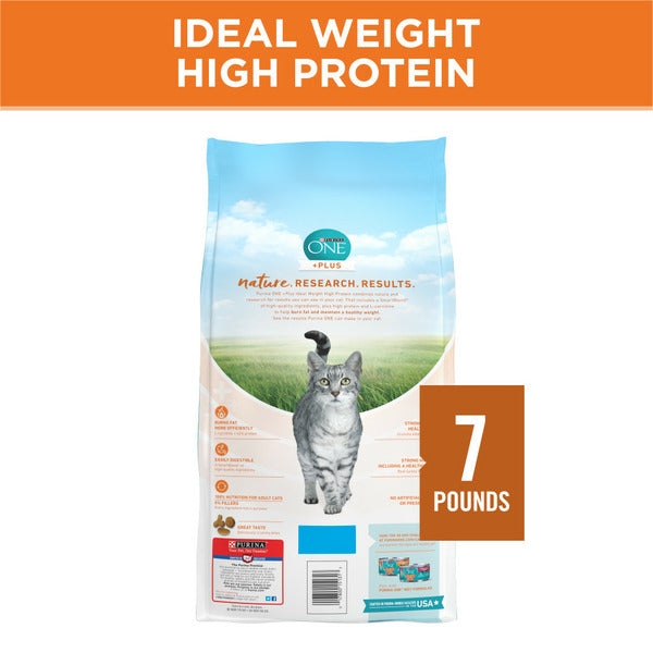 Purina ONE High Protein, Healthy Weight Dry Cat Food, +Plus Ideal Weight With Turkey