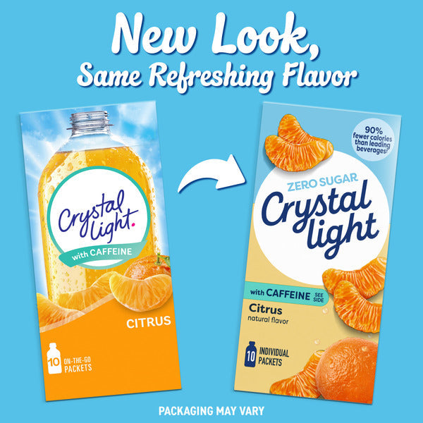 Crystal Light Citrus Powdered Drink Mix with Caffeine