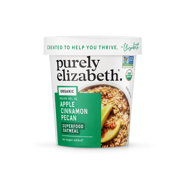 Purely Elizabeth Apple Cinnamon Superfood Oatmeal Cup, Organic