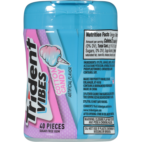 Trident Vibes Cotton Candy Sugar Free Gum