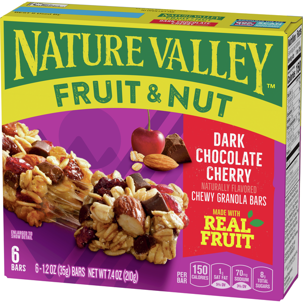 Nature Valley Dark Chocolate Cherry Chewy Fruit and Nut Granola Bars