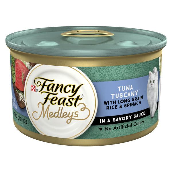 Purina Fancy Feast Wet Cat Food, Medleys Tuna Tuscany With Long Grain Rice & Greens in Savory Sauce