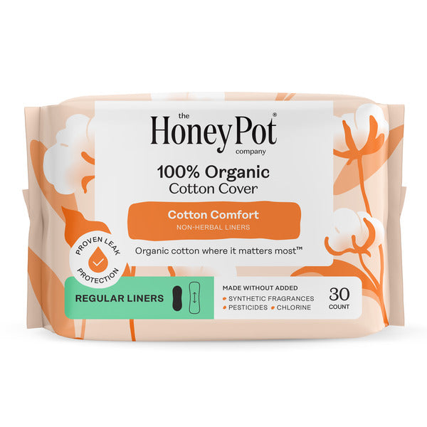 The Honey Pot Company 100% Organic Cotton Comfort Cover Regular Liners