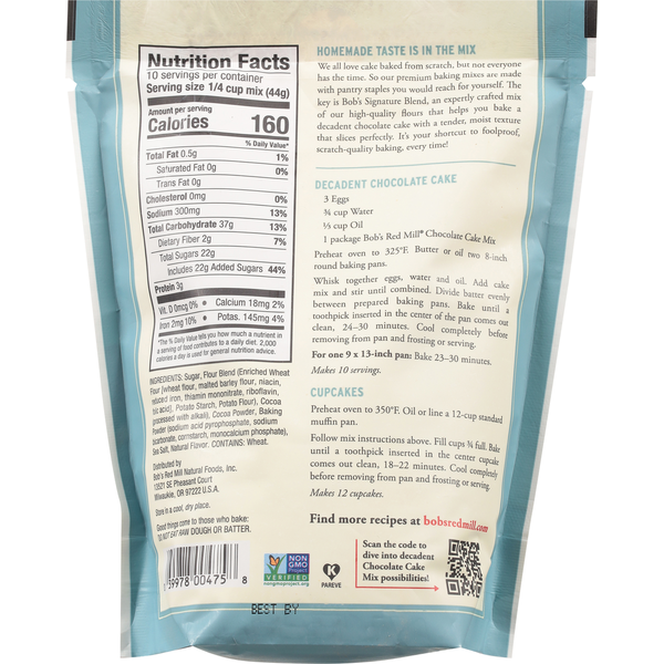 Bob's Red Mill Cake Mix, Decadent Chocolate