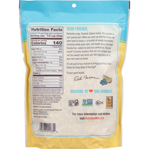 Bob's Red Mill Homestyle Lemon Blueberry Granola
