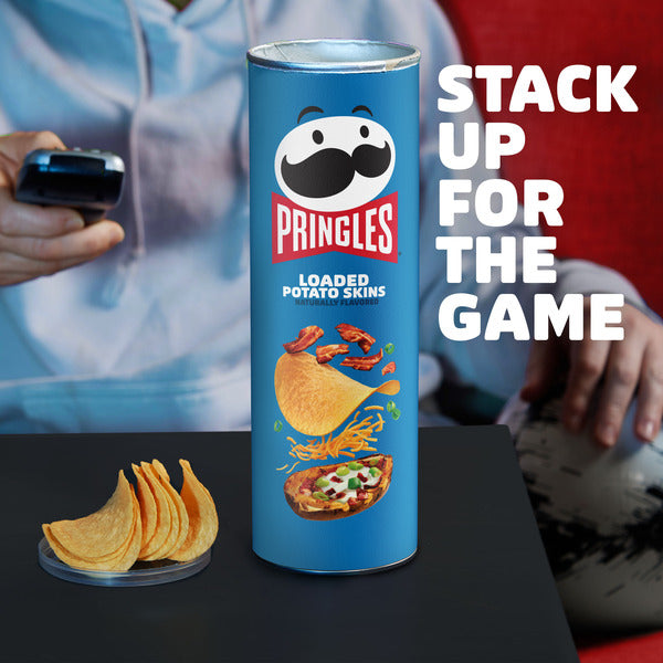 Pringles Loaded Potato Skins Potato Crisps Chips, Lunch Snacks, 5.5 oz