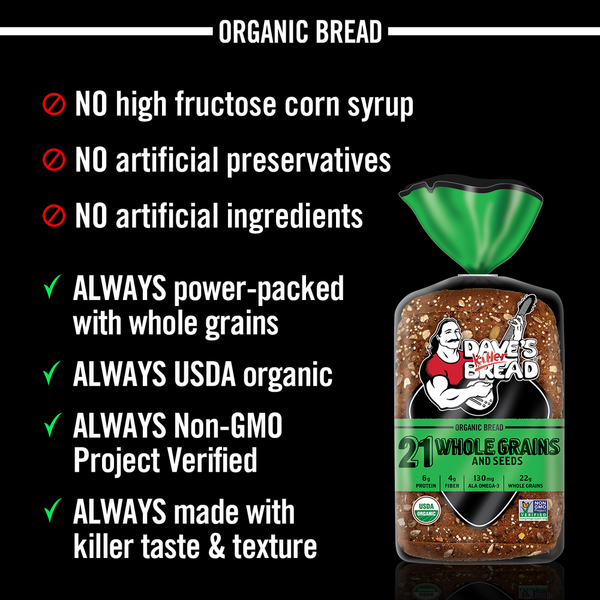 Dave's Killer Bread 21 Whole Grains and Seeds Organic Bread
