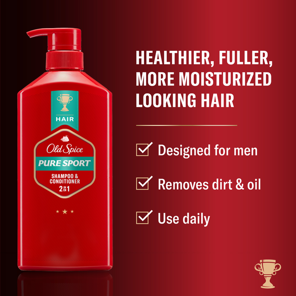 Old Spice Pure Sport 2in1 Shampoo and Conditioner for Men